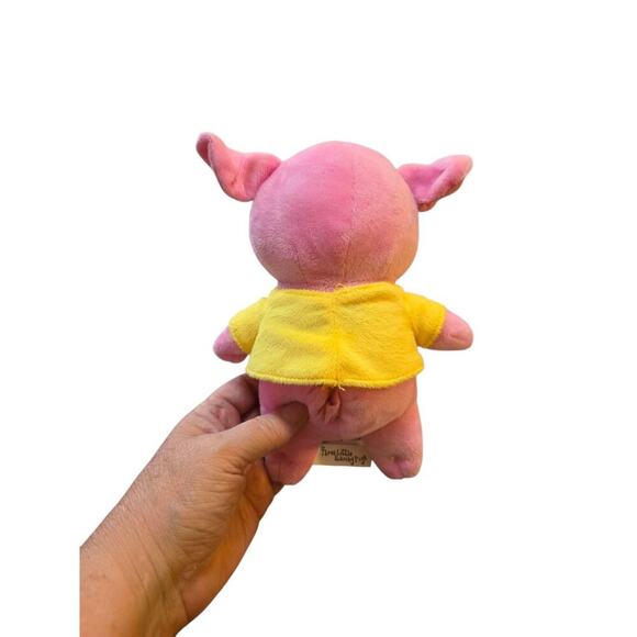 Three Little Racing Pigs Plush Pink Aaron Burakoff Stuffed Animal 8”Yellow Shirt - Picture 2 of 2